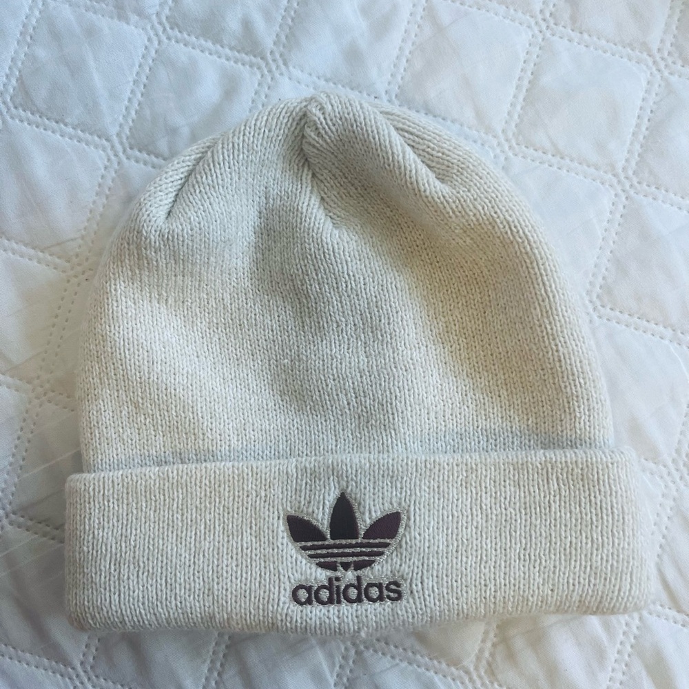 Adidas Originals Trefoil Beanie - Cream/Off-White